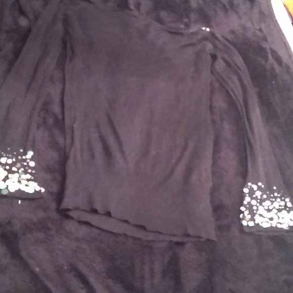 San Joy cotton sweater w/sequins - Picture 2 of 7